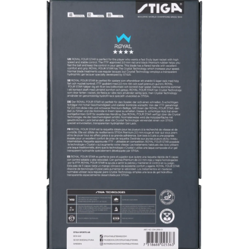 Ракетка для настольного тенниса  Stiga Royal Crystal 4 Star FL (1214-2818-01) - фото №2